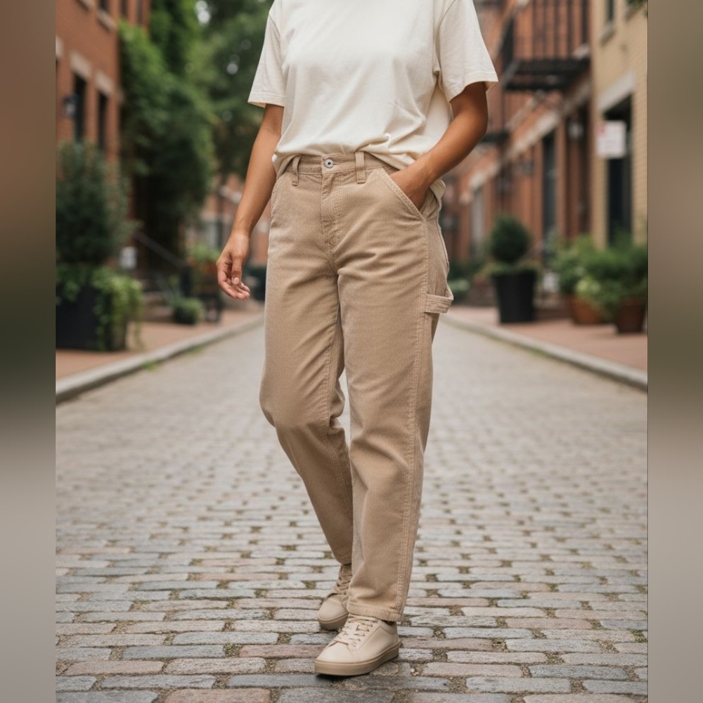 🎉 3/$60 Aritzia TNA Beige Corduroy Pants Size 00
